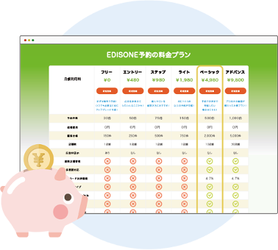 予約システム Edisone 無料プランから今すぐ使える予約管理システム